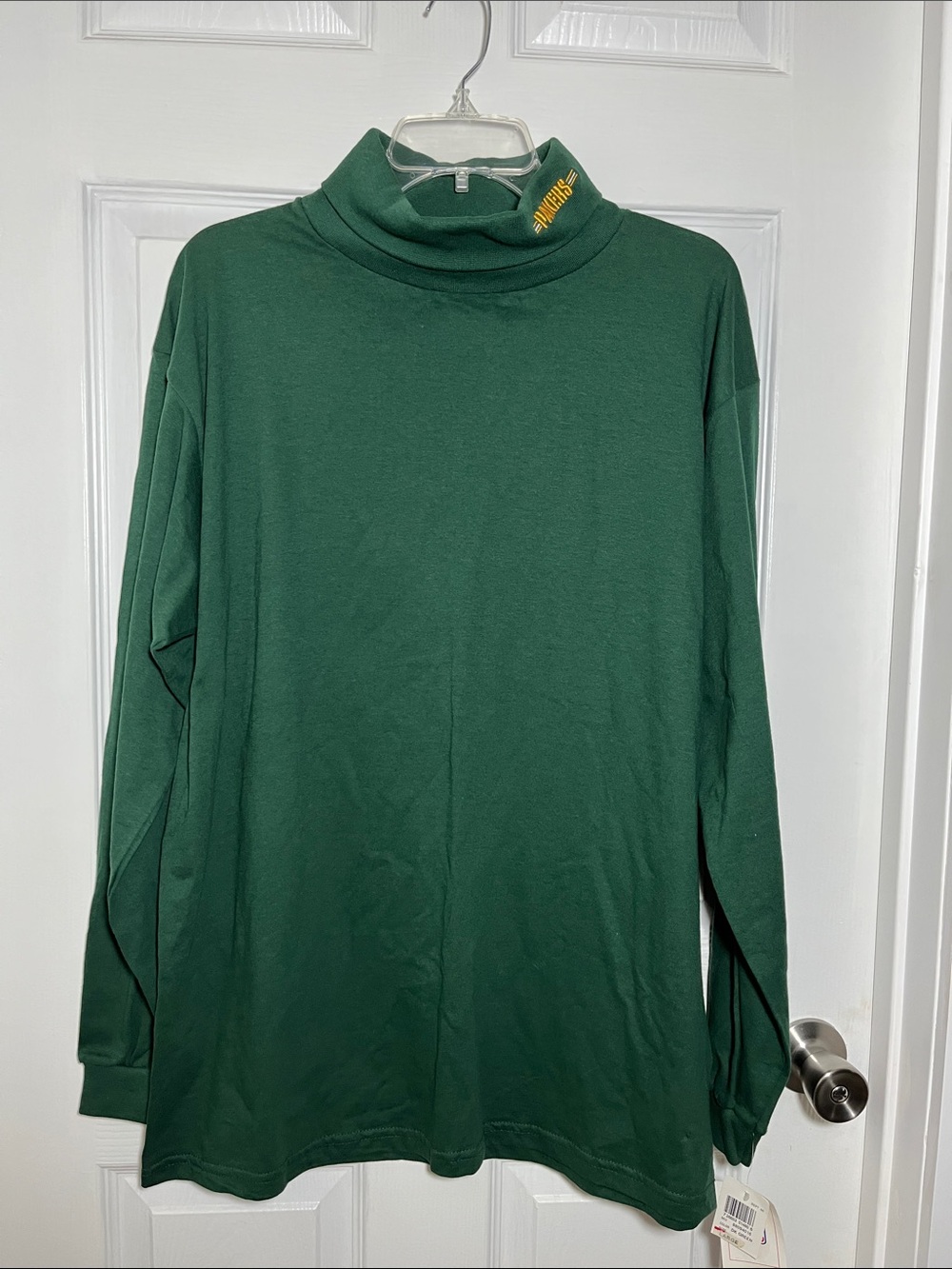 Men's VF Imagewear NWT Cotton NFL Y2K Deadstock Green Bay Turtleneck Logo Shirt